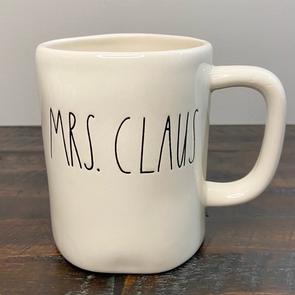 Rae Dunn by Magenta Mrs. Claus White Ceramic Christmas Mug NEW